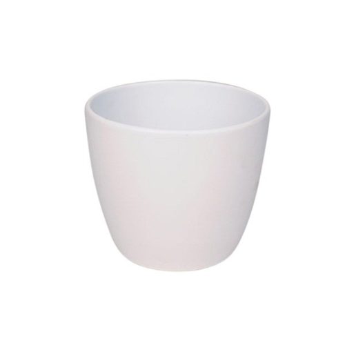 Base kerámia kaspó matt fehér 19 cm