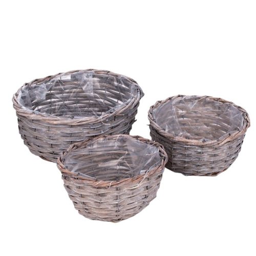 hasított fa tál szett antikolt szürke 30x12,5cm S/3 klón1