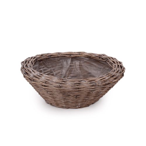 vastagperemes hasított vessző tál szürke 34x11cm