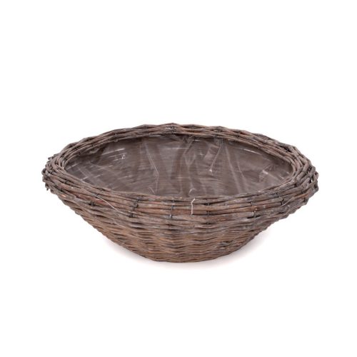 vastagperemes hasított vessző tál szürke 44x12cm