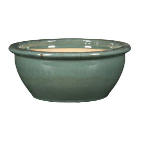   Verona Argos kerámia növénytartó sötét jádezöld 38x15,5 cm S/3