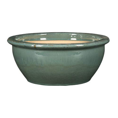 Verona Argos kerámia növénytartó sötét jádezöld 31x13 cm S/2