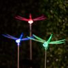 RGB led-es kültéri szolárlámpa -szitakötő -43 cm