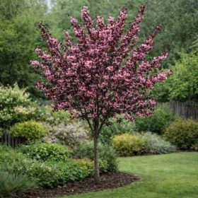   Prunus serrulata Royal burgundy - Japán díszcseresznye, bordó levelű