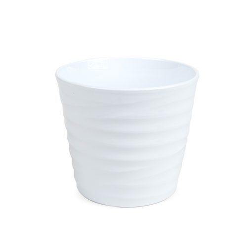 Wave kerámia kaspó fehér 17 cm