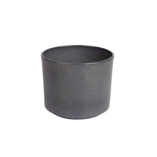 Cylindro kerámia kaspó mázas szürke 13 cm