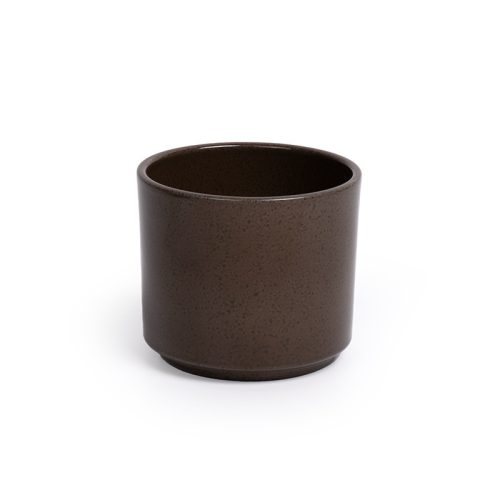 Cylindro kerámia kaspó mázas barna 16 cm