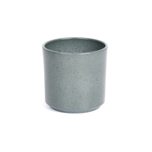 Cylindro kerámia kaspó mázas zöld 20 cm