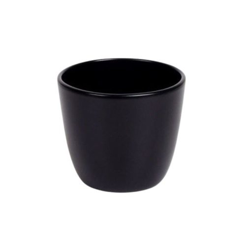 Base kerámia kaspó matt fekete 11cm