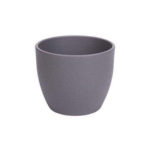 Base struktur kerámia kaspó matt szürke 15 cm