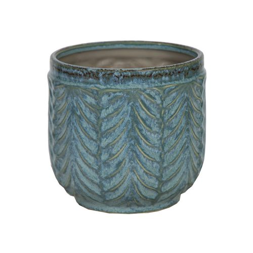 Manon Cauldron kerámia kaspó türkiz 15,5x14cm