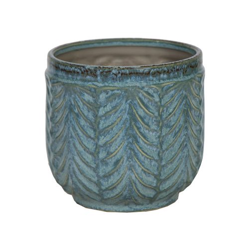 Manon Cauldron kerámia kaspó türkiz 8x7,5 cm