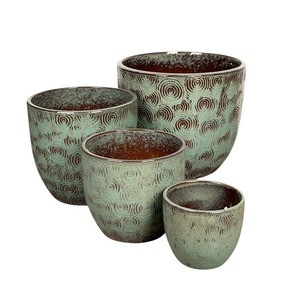 Pacific classic kerámia növénytartó alsó lyuk nélküli tüzkiz 24x21 cm S/1