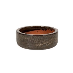 Sadie Cylinder kerámia ültetőtál espresso 18x8cm